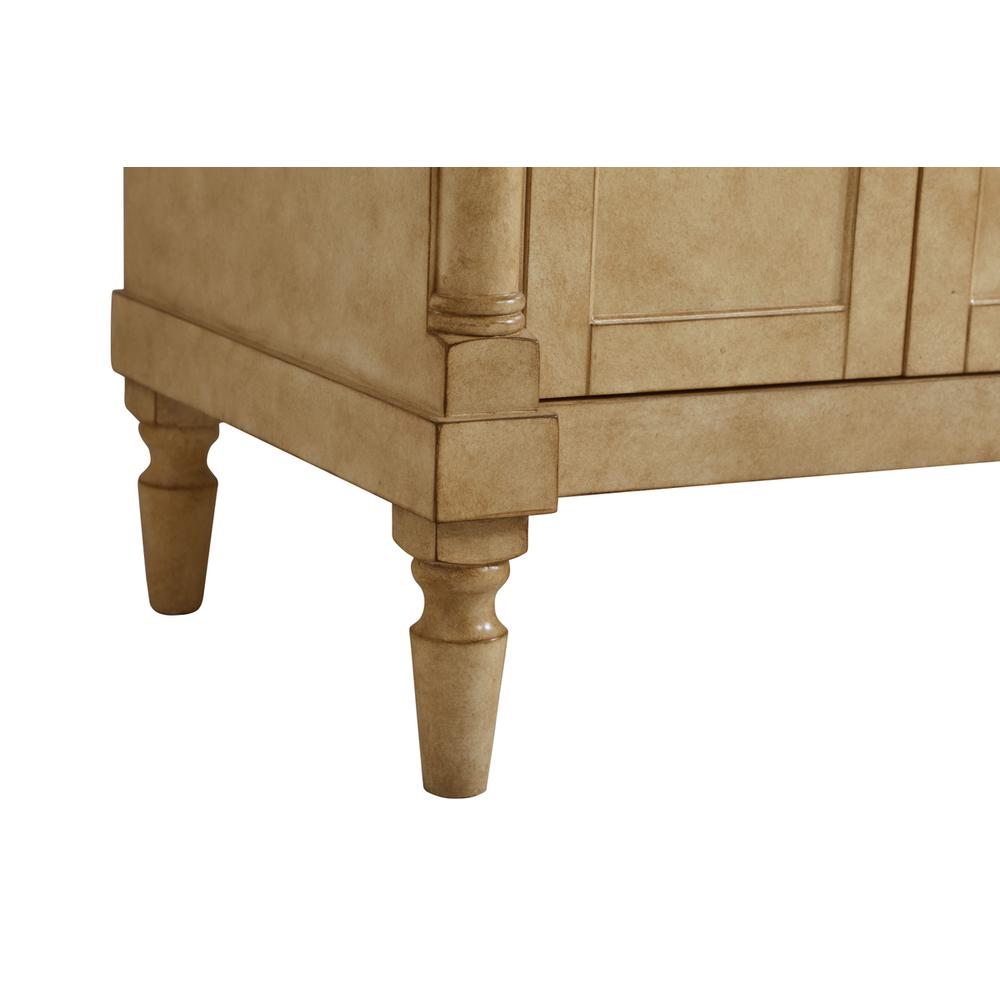 60 inch Double Bathroom Vanity in Antique Beige. Picture 12
