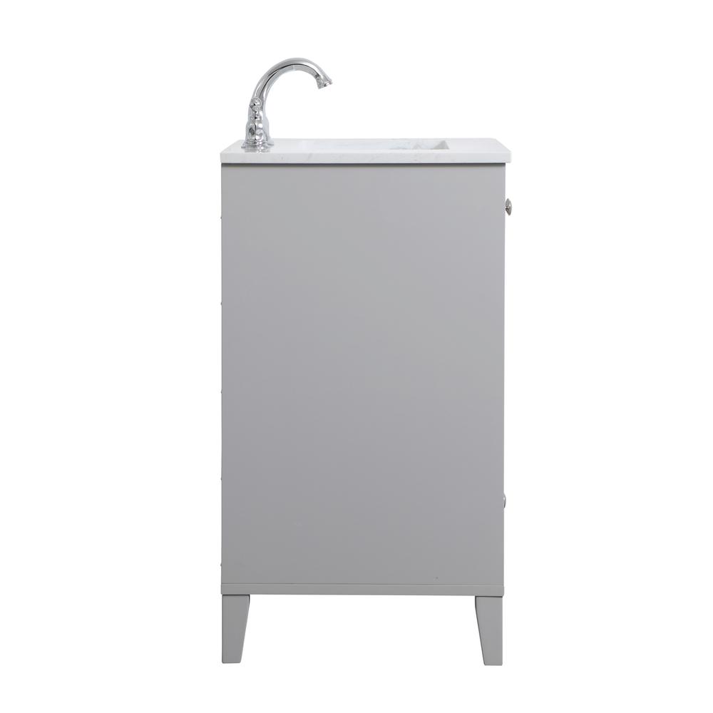 24 inch Single Bathroom Vanity in Grey. Picture 13