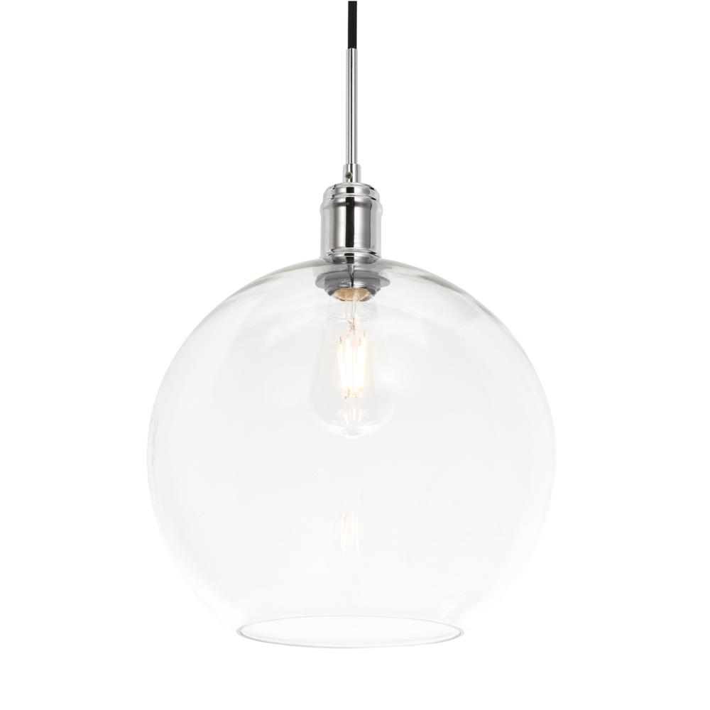 Emett 1 light Chrome and Clear glass pendant. Picture 7