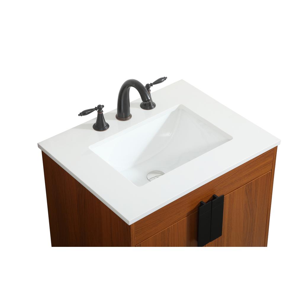 24 inch Single bathroom vanity in teak. Picture 10