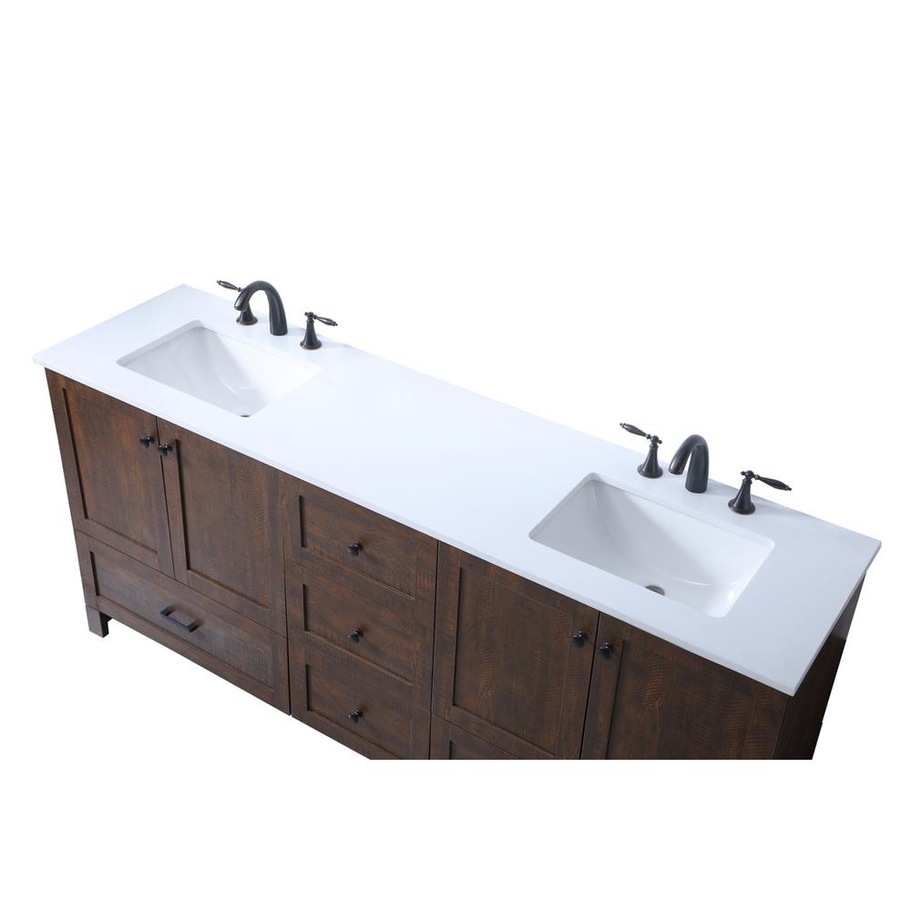 72 Inch Double Bathroom Vanity In Expresso. Picture 10