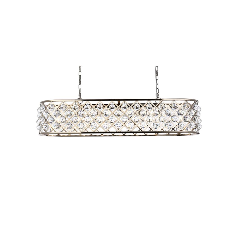 Madison 7 light polished Nickel Chandelier Clear Royal Cut Crystal. Picture 2