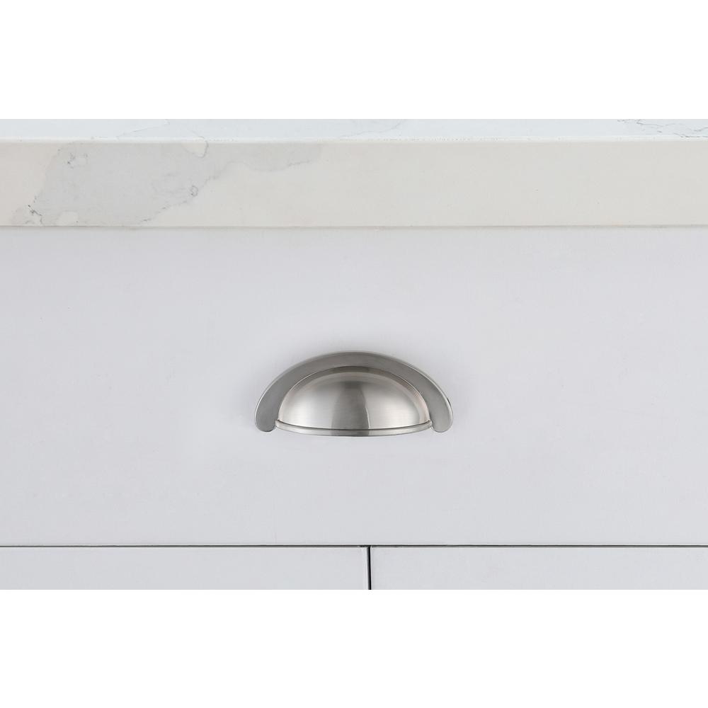 Claude 2-3/4" Center to Center Brushed Nickel Cup Bar Pull Multipack (set of 10). Picture 6