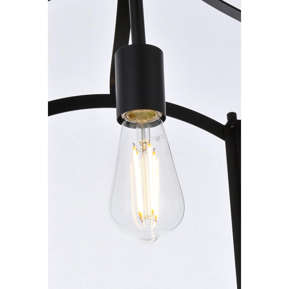 Janet 1 light flush mount in black. Picture 4