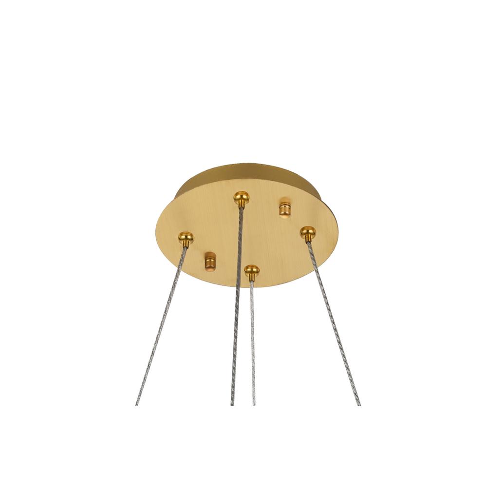 Monroe Integrated LED chip light gold Chandelier Clear Royal Cut Crystal. Picture 5