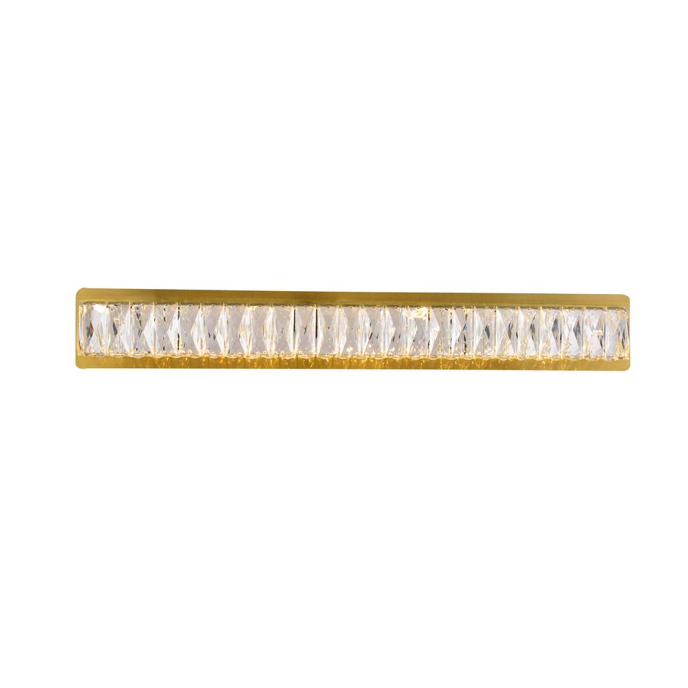 Monroe Integrated LED chip light gold Wall Sconce Clear Royal Cut Crystal. Picture 1