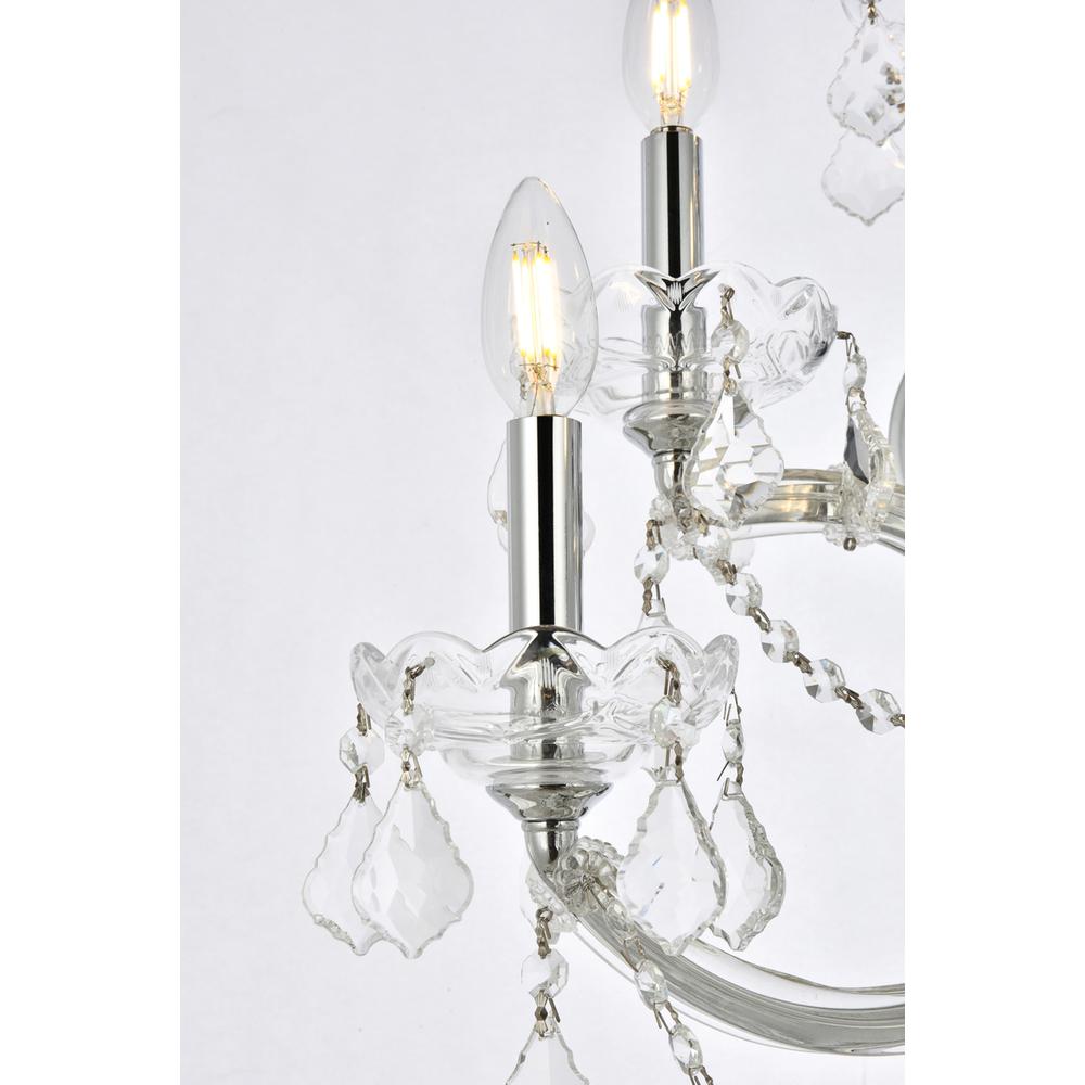 Maria Theresa 5 light Chrome Wall Sconce Clear Royal Cut Crystal. Picture 3