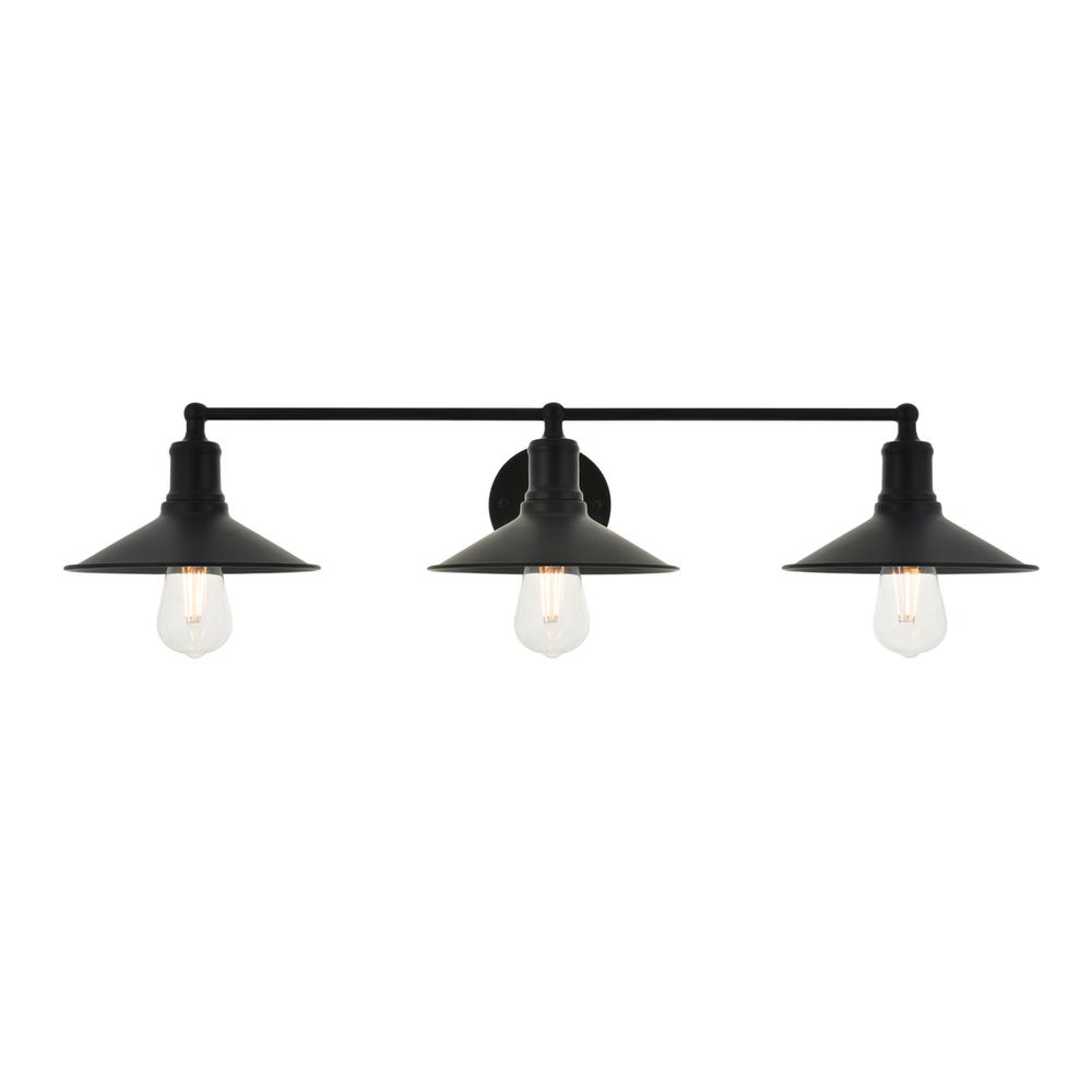 Etude 3 light black Wall Sconce. Picture 1