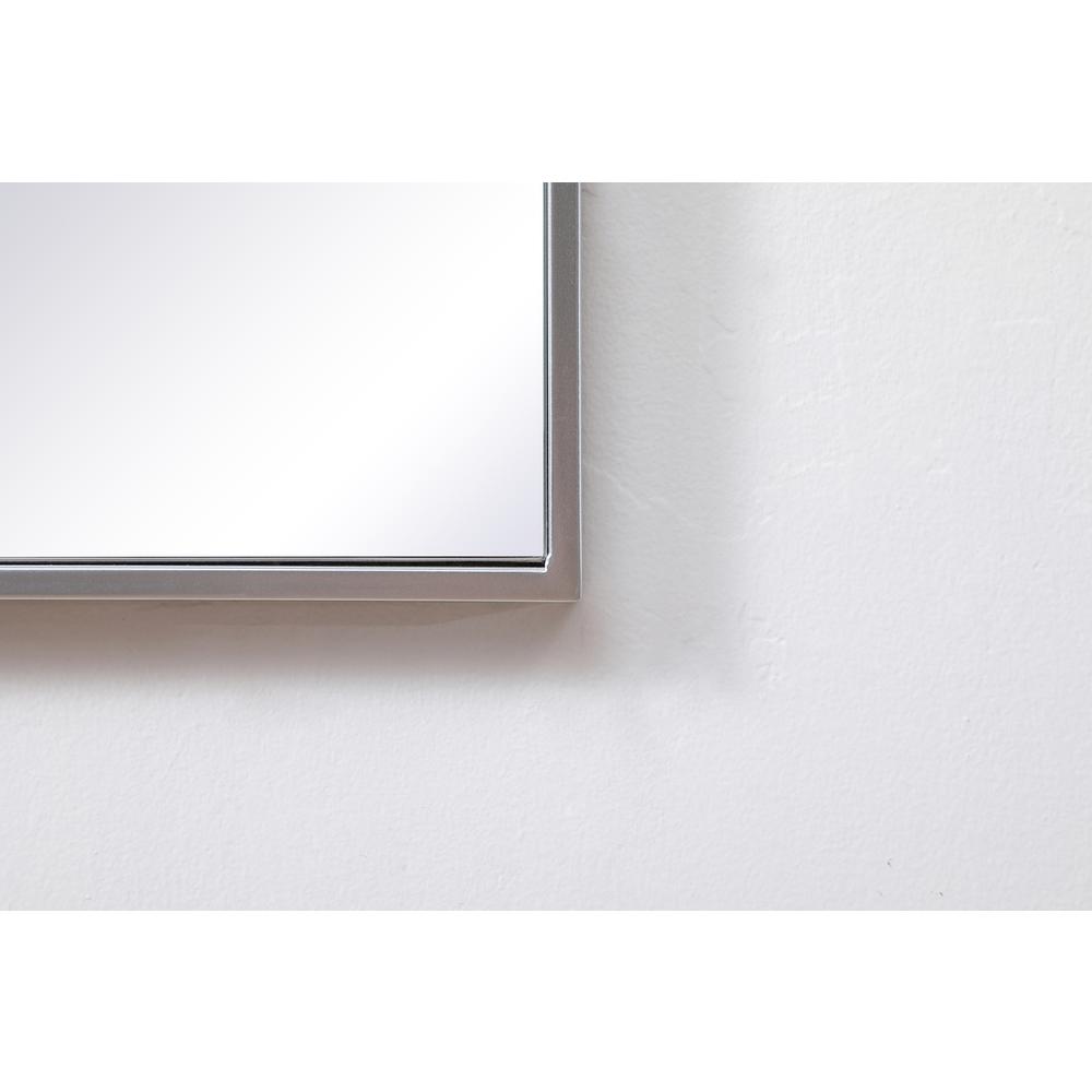 Metal Frame Square Mirror 24 inch in Silver. Picture 5