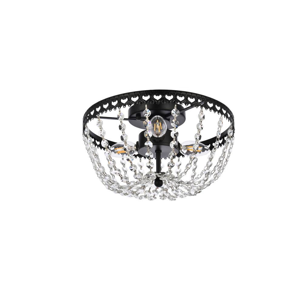 Kylie 14 inch flush mount in black. Picture 6