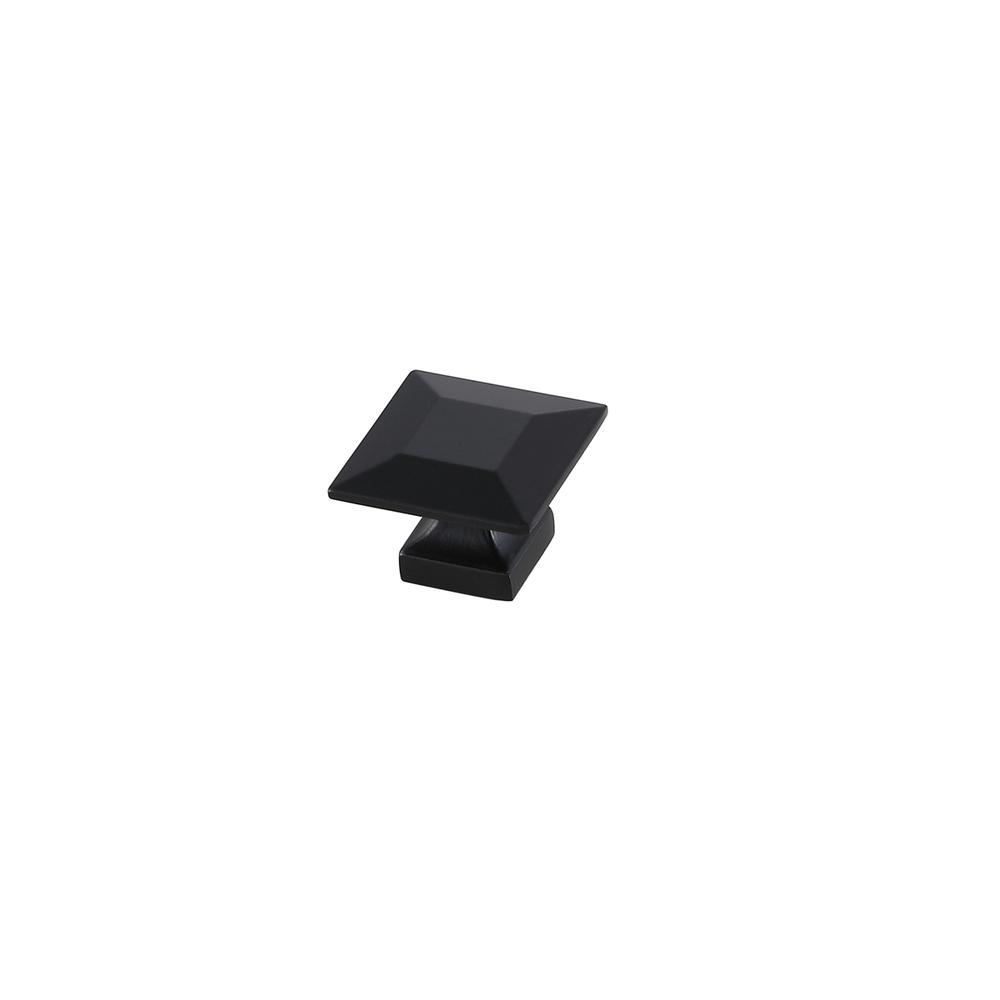 Cecil 1.3" Matte Black Square Knob Multipack (Set of 10). Picture 3