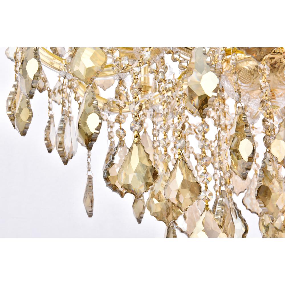 Maria Theresa 19 light Gold Chandelier Golden Teak (Smoky) Royal Cut Crystal. Picture 3