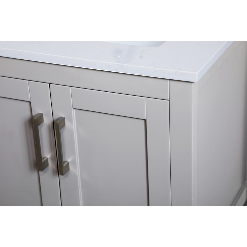24 inch Single Bathroom Vanity in Grey. Picture 11