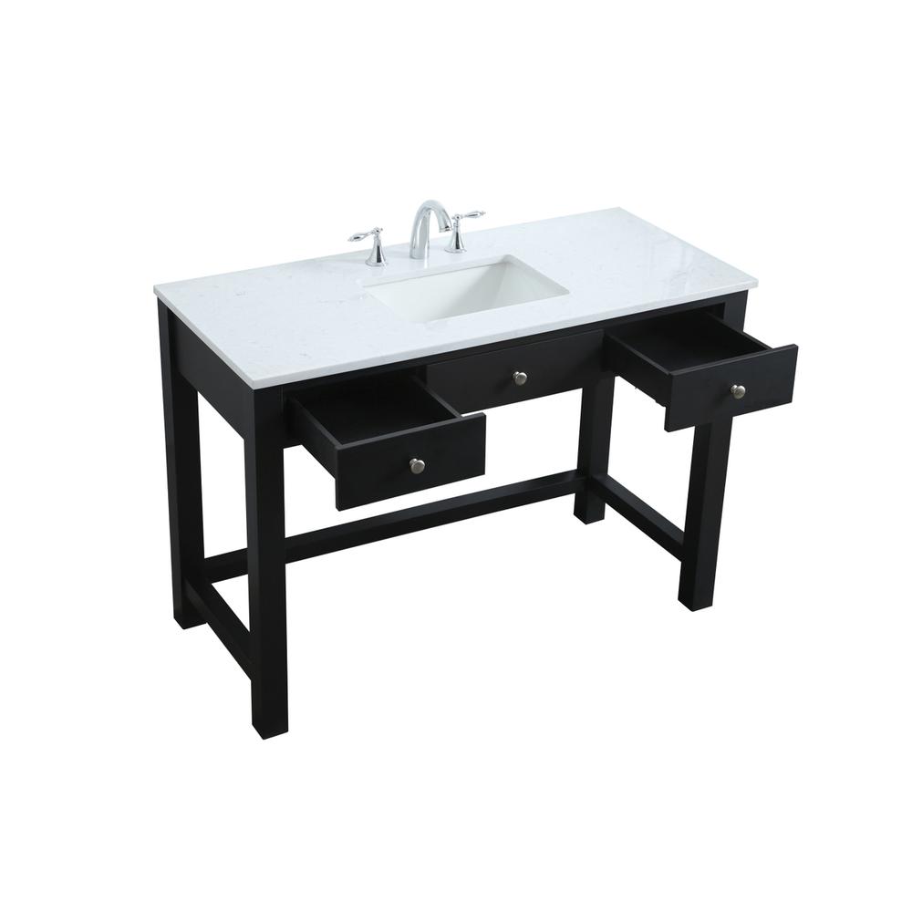 48 Inch ADA Compliant Bathroom Vanity In Black. Picture 9