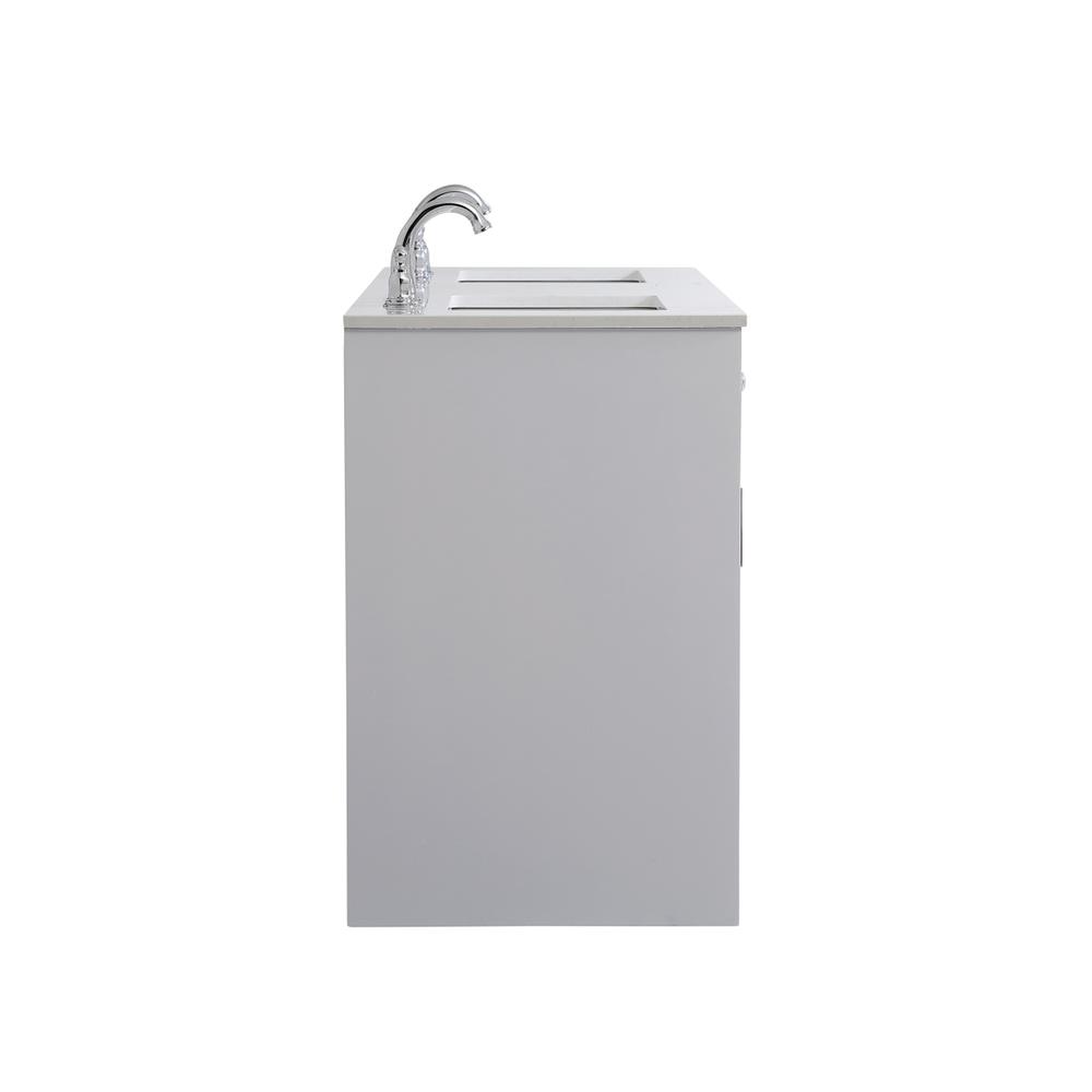 60 inch Double Bathroom Vanity in Grey. Picture 13