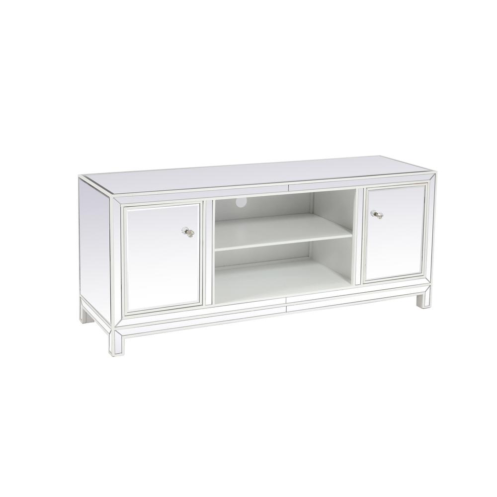 60 in. mirrored TV stand in white. Picture 3
