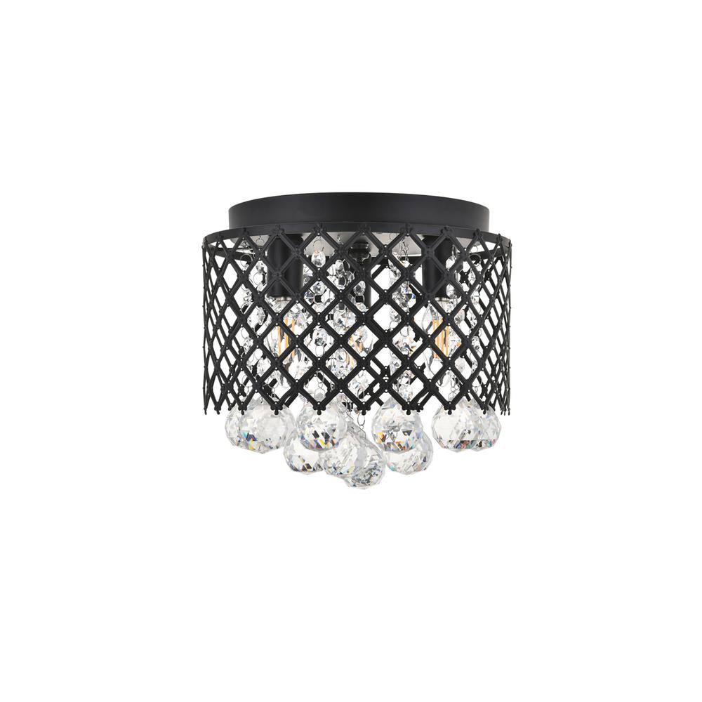 Tully 3 light Matte Black Flush Mount. Picture 2