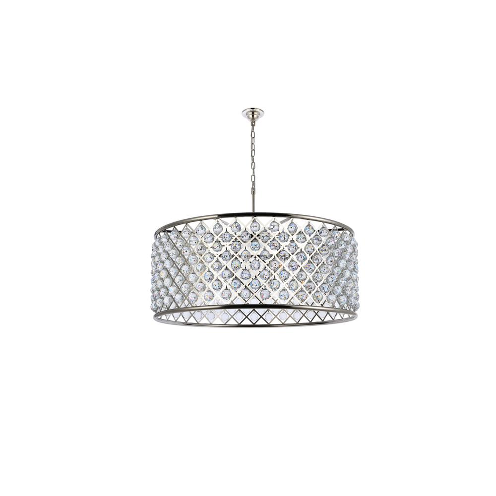 Madison 10 light polished Nickel Chandelier Clear Royal Cut Crystal. Picture 6