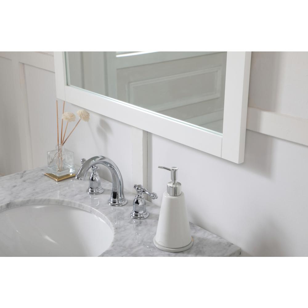 Aqua rectangle vanity mirror 30 inch in White. Picture 4