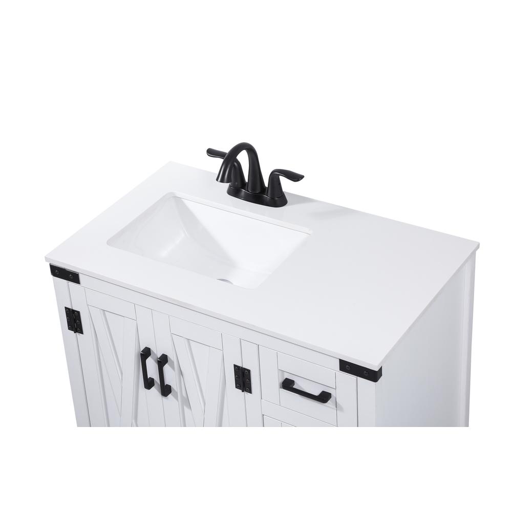 32 inch Single bathroom vanity in white. Picture 10