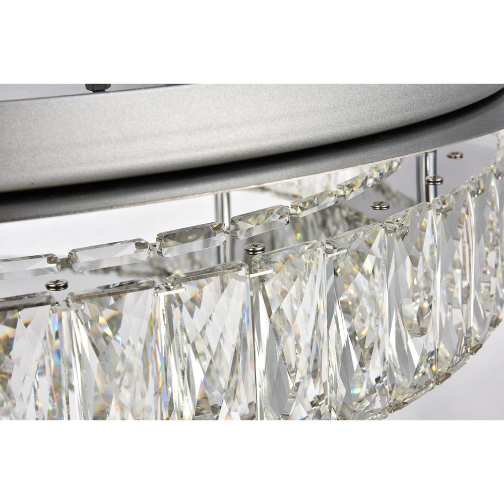 Monroe LED light Chrome Flush Mount Clear Royal Cut Crystal. Picture 4