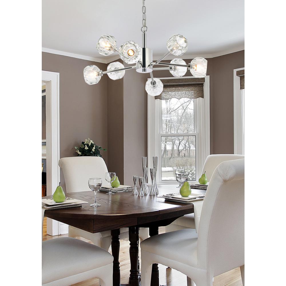 Graham 8 Light Pendant in Chrome. Picture 7