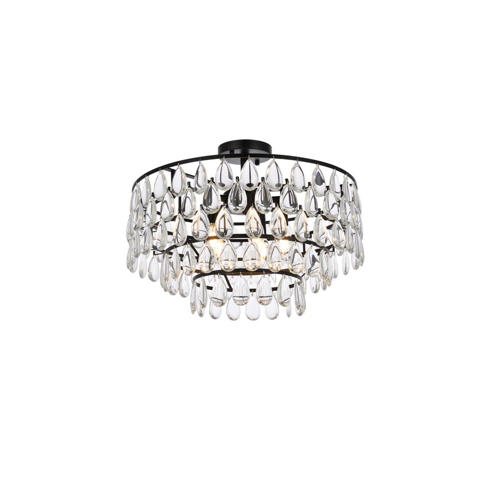 Mila 20 inch flush mount in black. Picture 2