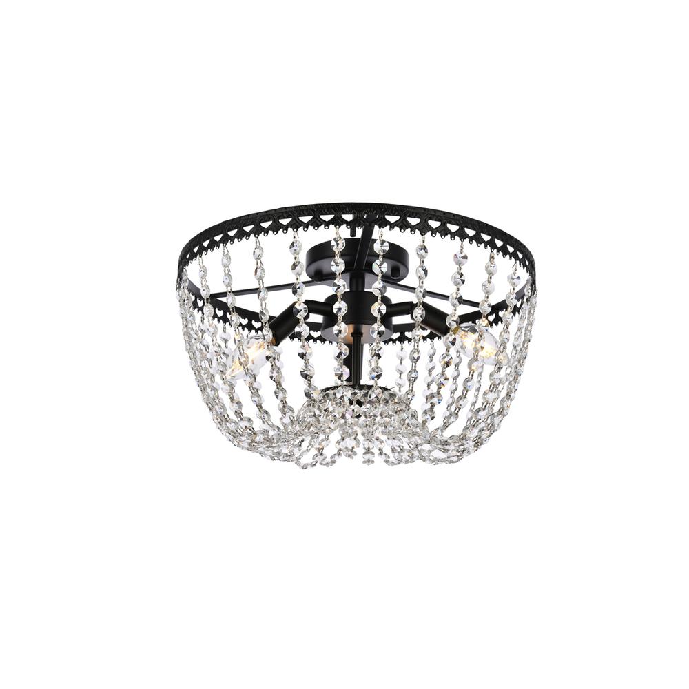 Kylie 16 inch flush mount in black. Picture 2