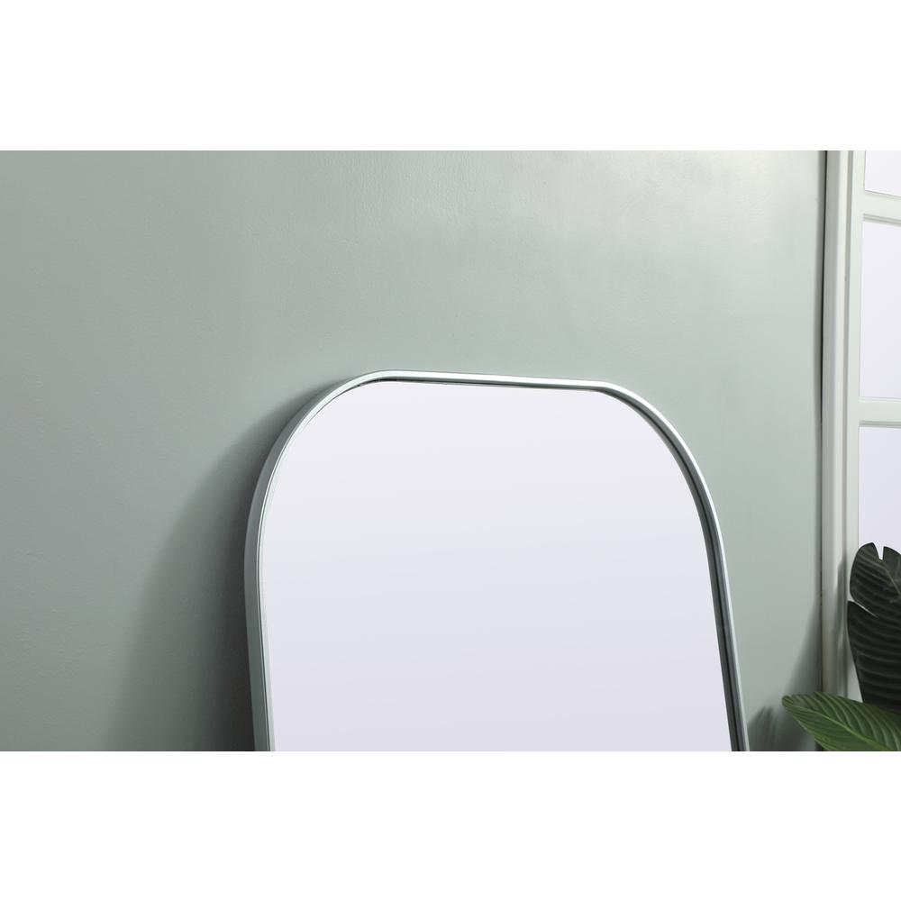 Metal Frame Arch Full Length Mirror 35x66 Inch in Silver. Picture 5