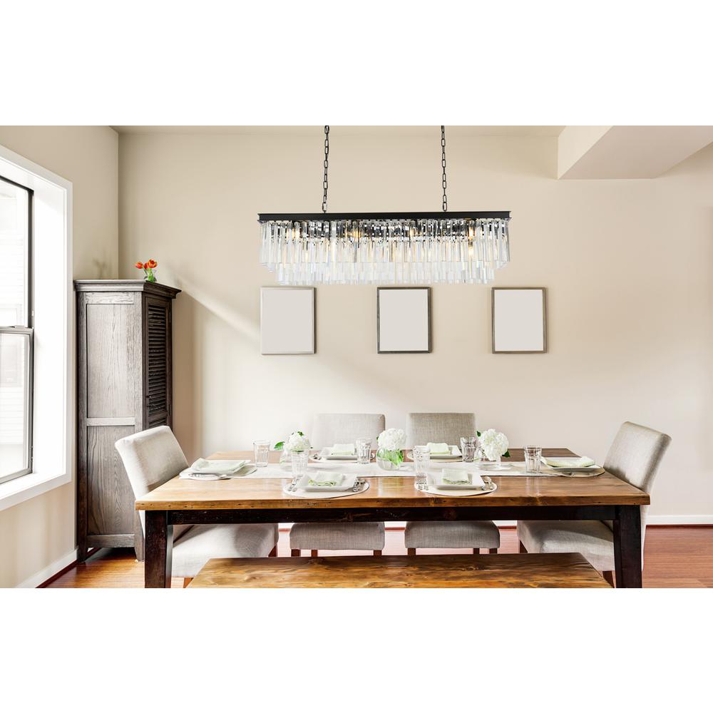 Sydney 12 light Matte Black Chandelier Clear Royal Cut Crystal. Picture 7