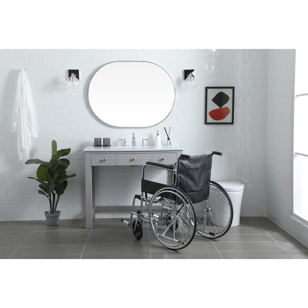 42 Inch ADA Compliant Bathroom Vanity In Grey. Picture 4