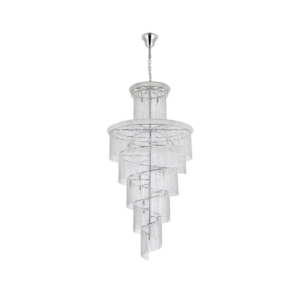 Spiral 41 light Chrome Chandelier Clear Royal Cut Crystal. Picture 6
