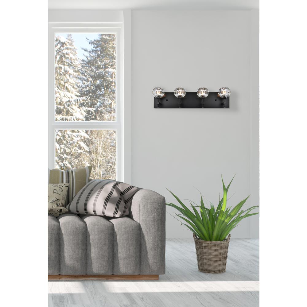 Graham 4 Light Wall Sconce in Black. Picture 7