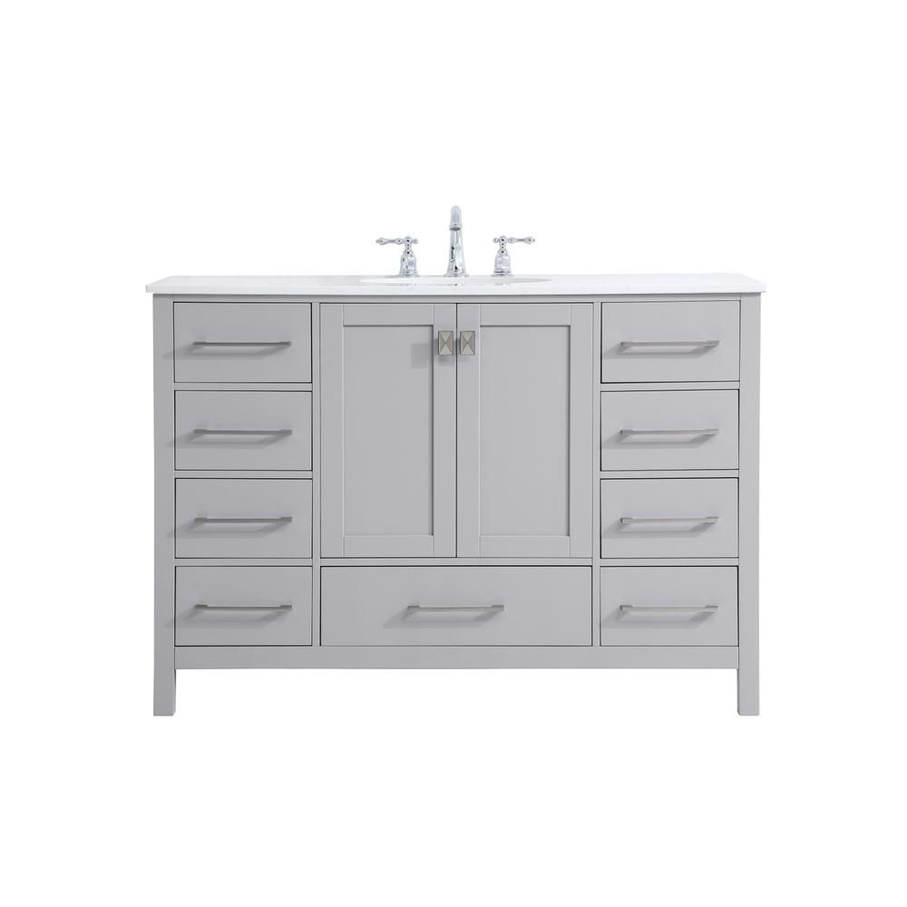 48 inch Single Bathroom Vanity in Gray. Picture 1