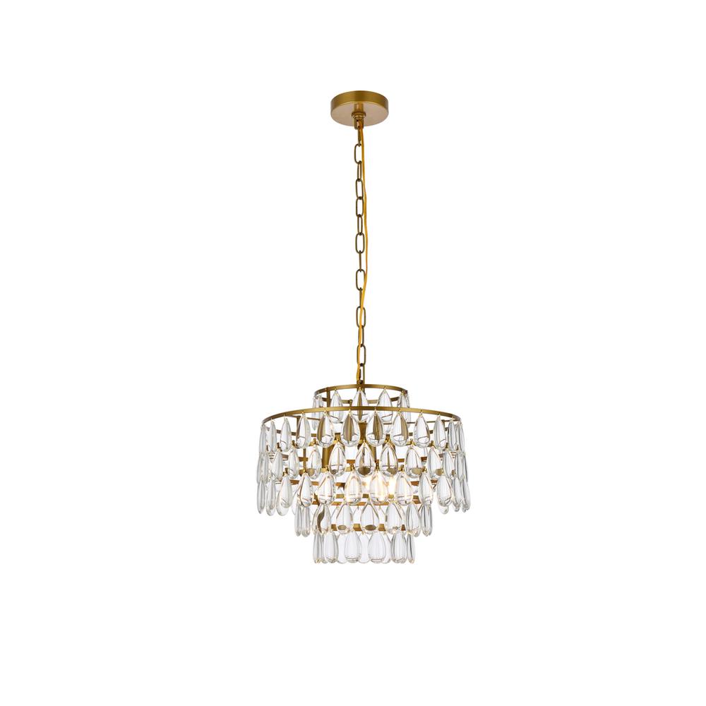Mila 16 inch pendant in brass. Picture 1