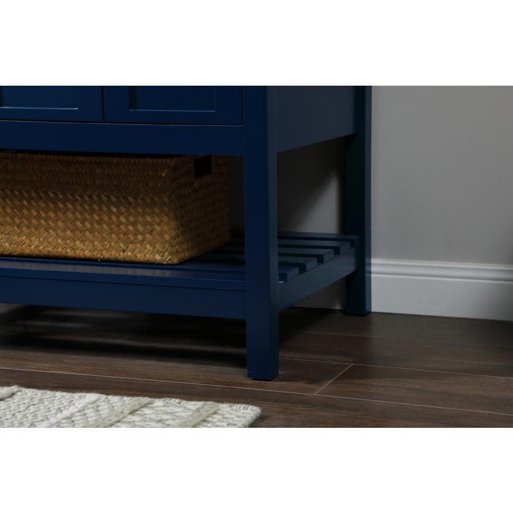 32 inch Single bathroom vanity in blue. Picture 6