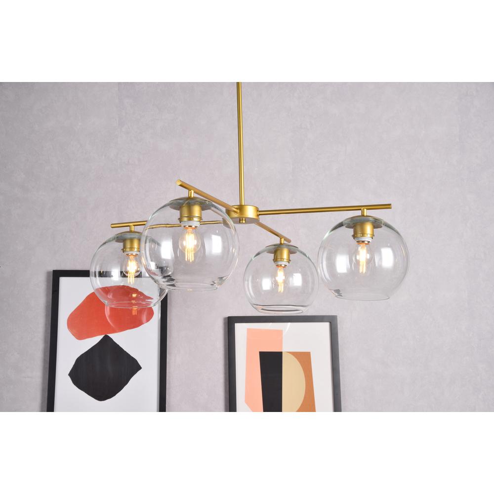 Opus 4 lights brass pendant. Picture 7
