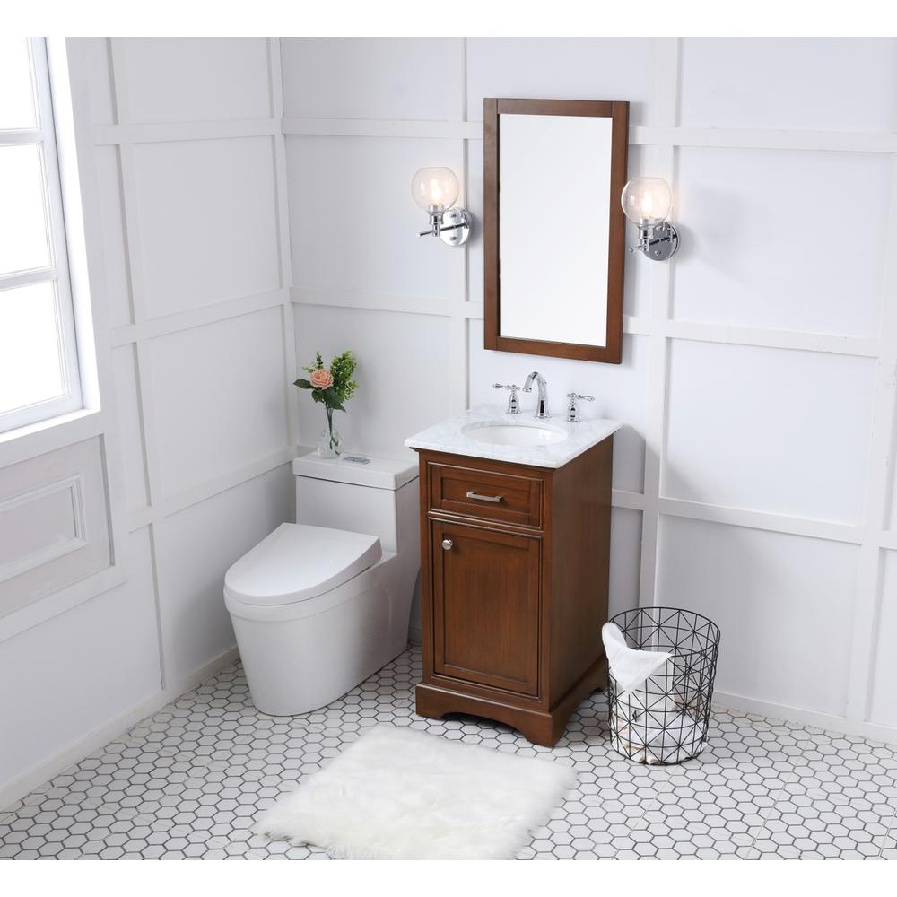19 in. Single Bathroom Vanity set in teak. Picture 8