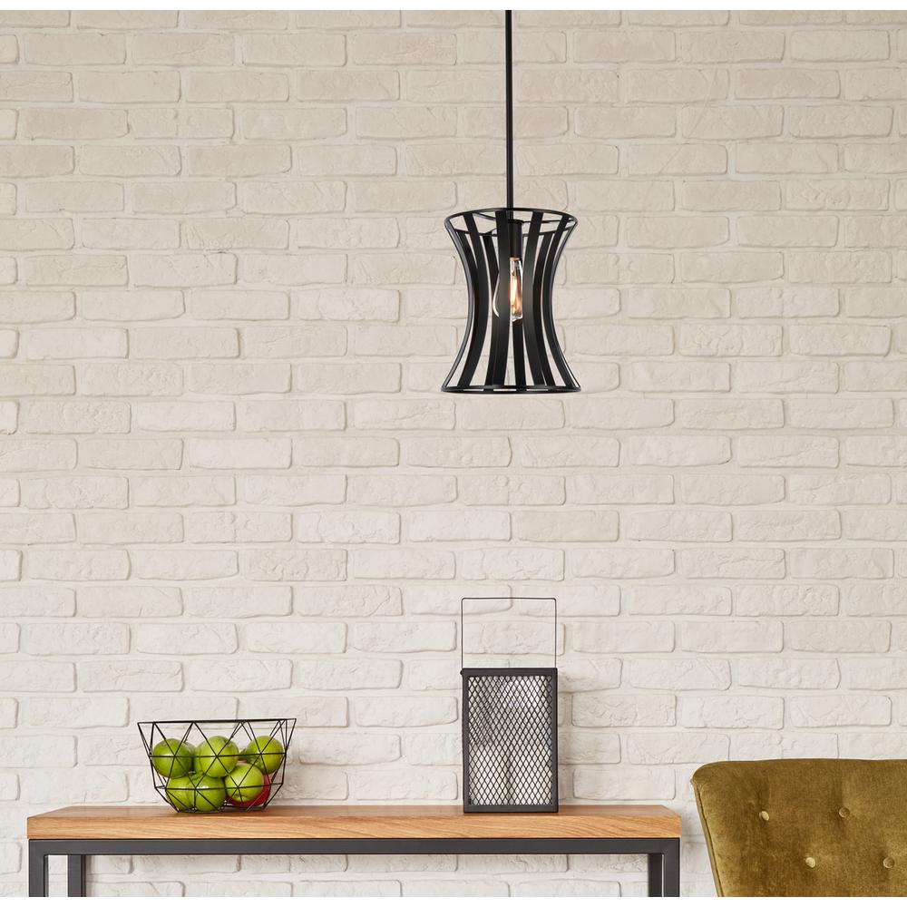Lily 1 light pendant in black. Picture 7