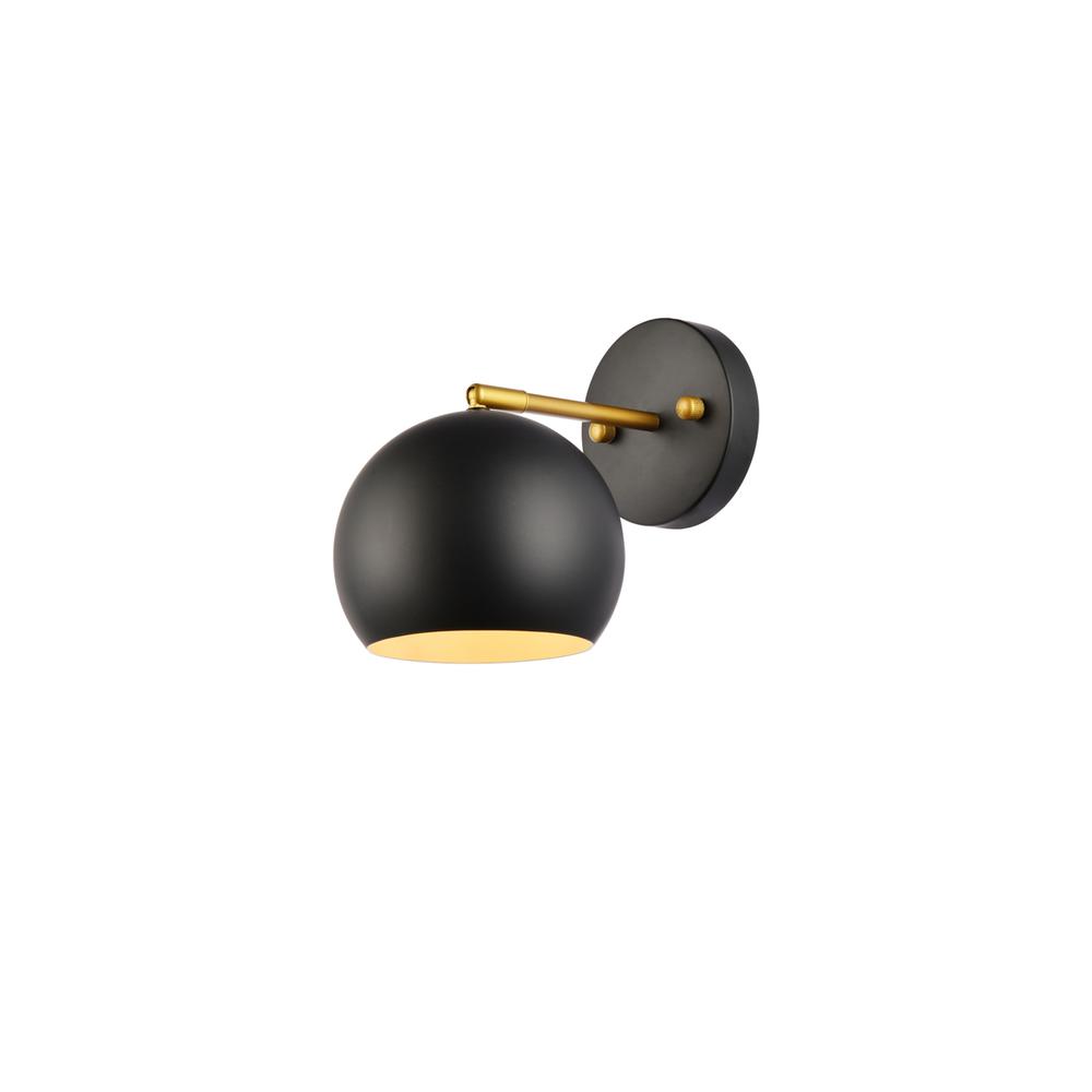 Othello 1 light black and brass wall sconce. Picture 1
