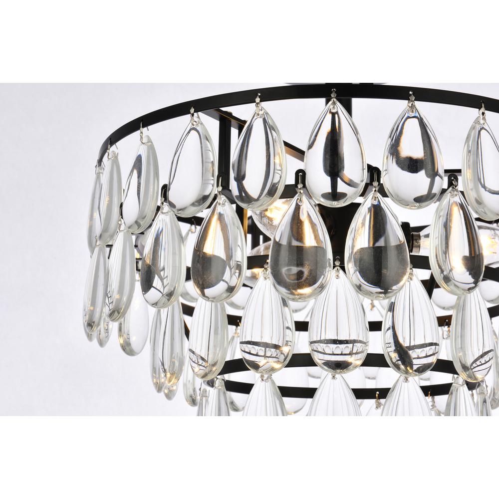 Mila 14 inch flush mount in black. Picture 4