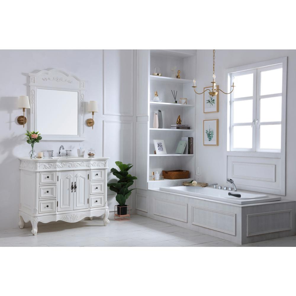 42 inch Single Bathroom vanity in antique white. Picture 9