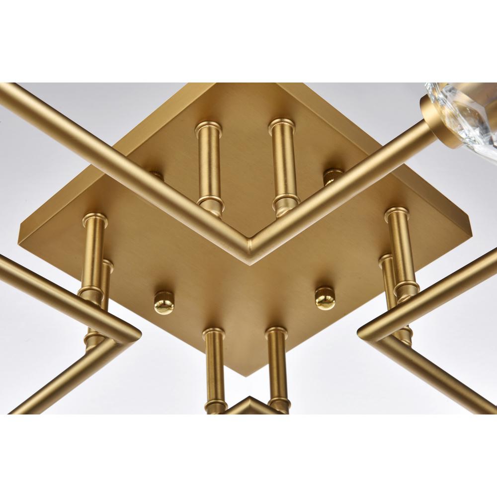 Eren 31 inch Flush Mount in Satin Gold. Picture 4
