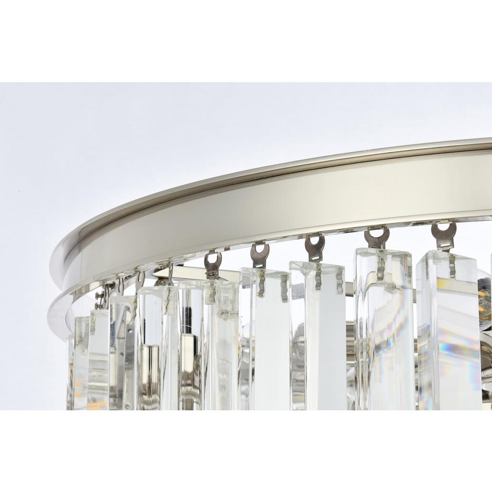Sydney 9 light polished nickel Chandelier Clear Royal Cut Crystal. Picture 5