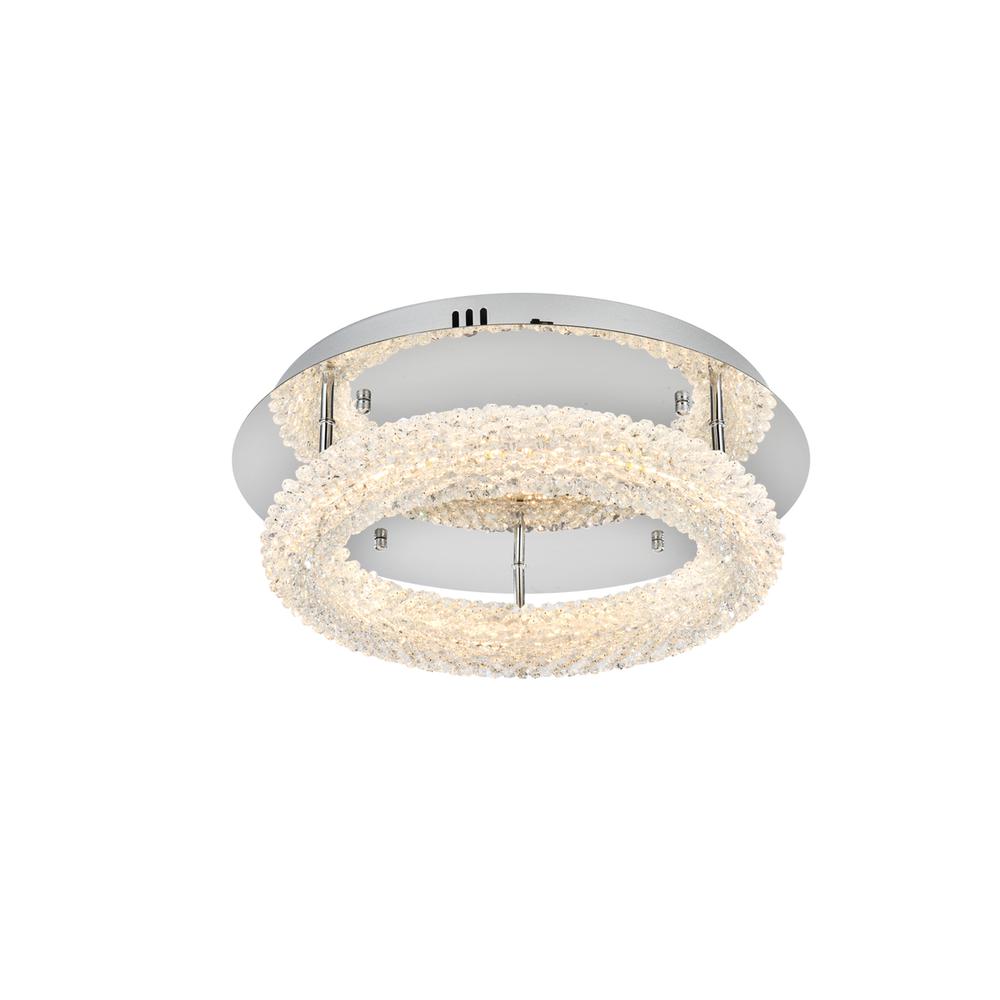 Bowen 18 inch Adjustable LED Flush Mount in Chrome. Picture 2