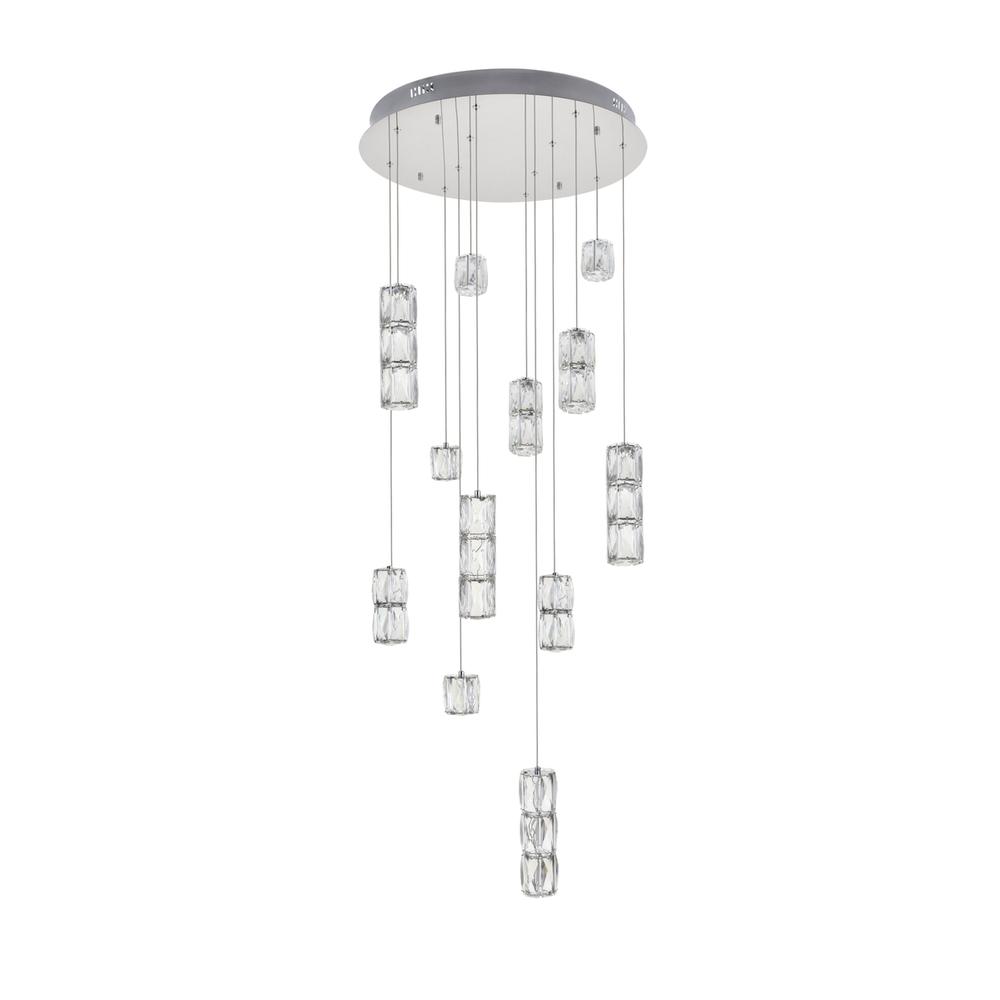 Polaris LED light Chrome Pendant Clear Crystal. Picture 6