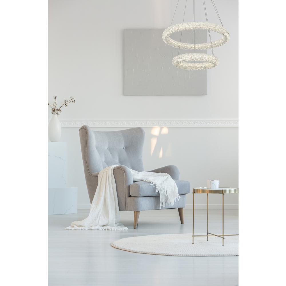 Bowen 24 inch Adjustable LED Chandelier in Satin Gold. Picture 11