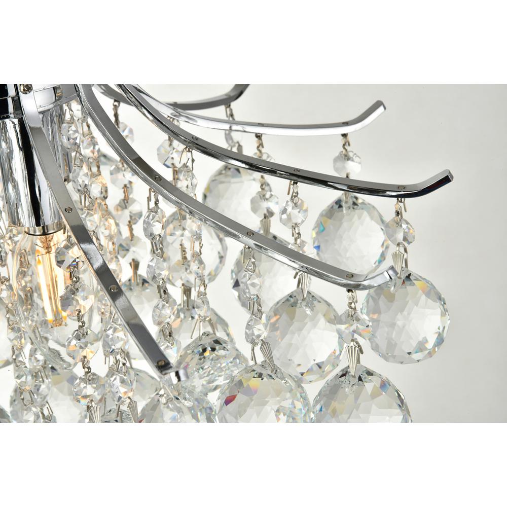 Toureg 3 light Chrome Flush Mount Clear Royal Cut Crystal. Picture 3