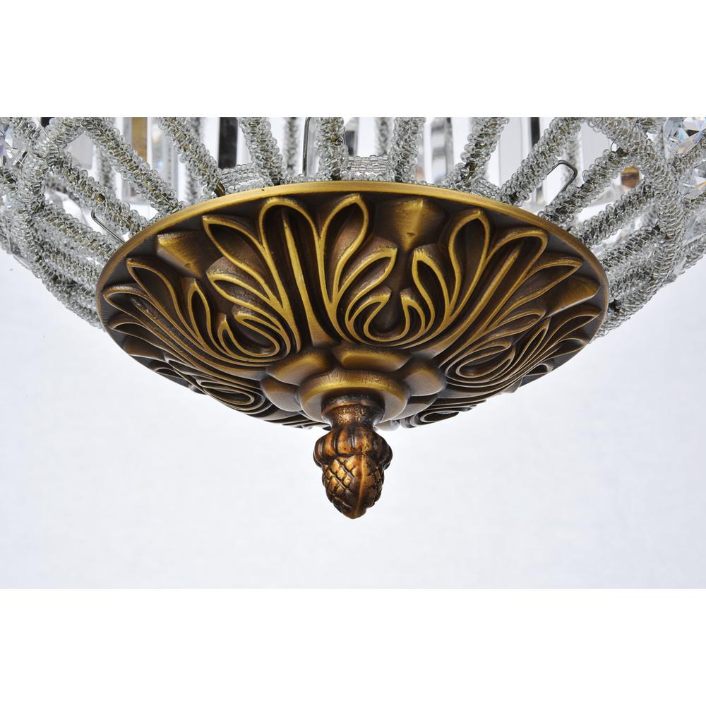 Olivia 1 light French Gold Pendant Clear Royal Cut Crystal. Picture 2