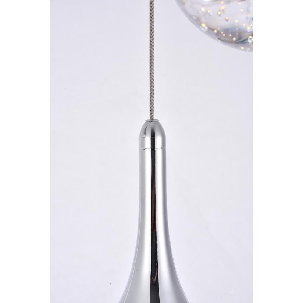 Amherst Collection LED 3-light chandelier 12in x 9in chrome finish. Picture 5